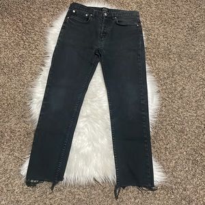 A.P.C Raw Hem Slim Fit Button Fly Jeans
